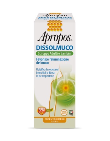 APROPOS DISSOLMUCO SCIROPPO ADULTI E BAMBINI 230 G - Farmadillo