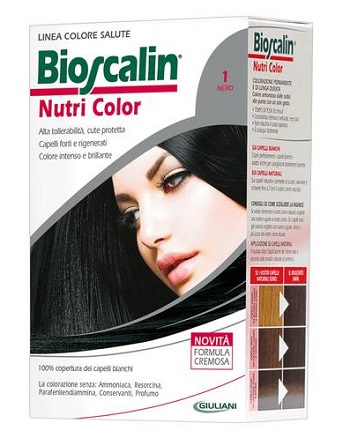 BIOSCALIN NUTRI COLOR 1 NERO SINCROB 124 ML - Farmadillo