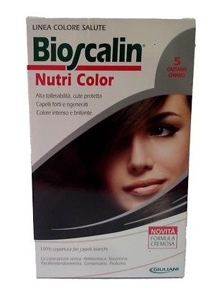 BIOSCALIN NUTRI COLOR 5 CASTANO CHIARO SINCROB 124 ML - Farmadillo