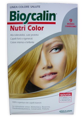 BIOSCALIN NUTRI COLOR 9 BIONDO CHIARISSIMO SINCROB 124 ML - Farmadillo