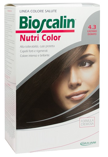BIOSCALIN NUTRI COLOR 4,3 CASTANO DORATO SINCROB 124 ML - Farmadillo