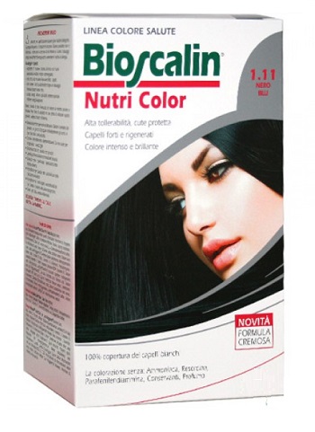 BIOSCALIN NUTRI COLOR 1,11 NERO BLU SINCROB 124 ML - Farmadillo