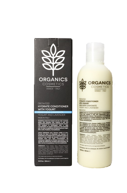 ORGANICS COSMETICS HYDRATE CONDITIONER WITH YOGURT AND LAVENDER 250 ML - Farmadillo