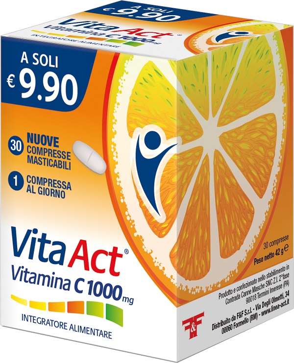 VITA ACT VITAMINA C 1000MG 30 COMPRESSE MASTICABILI - Farmadillo