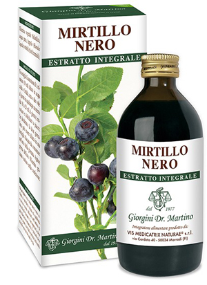 MIRTILLO NERO ESTRATTO INTEGRALE 200 ML - Farmadillo