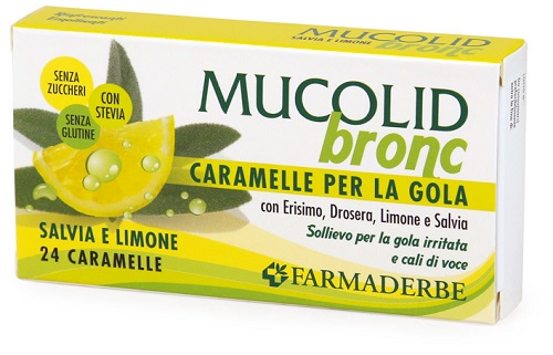 MUCOLID BRONC SALVIA & LIMONE 24 CARAMELLE - Farmadillo