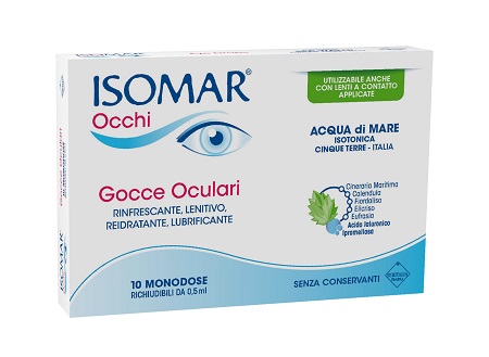 ISOMAR OCCHI GOCCE OCULARI ALL'ACIDO IALURONICO 0,20% 10 FLACONCINI - Farmadillo