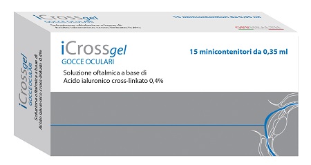 ICROSS GEL GOCCE OCULARI ACIDO IALURONICO CROSS-LINKATO 0,4% 15 MONODOSE DA 0,35 ML - Farmadillo