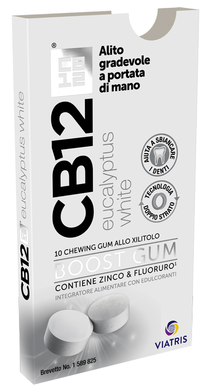 CB12 BOOST EUCALYPTUS WHITE 10 CHEWING GUM - Farmadillo