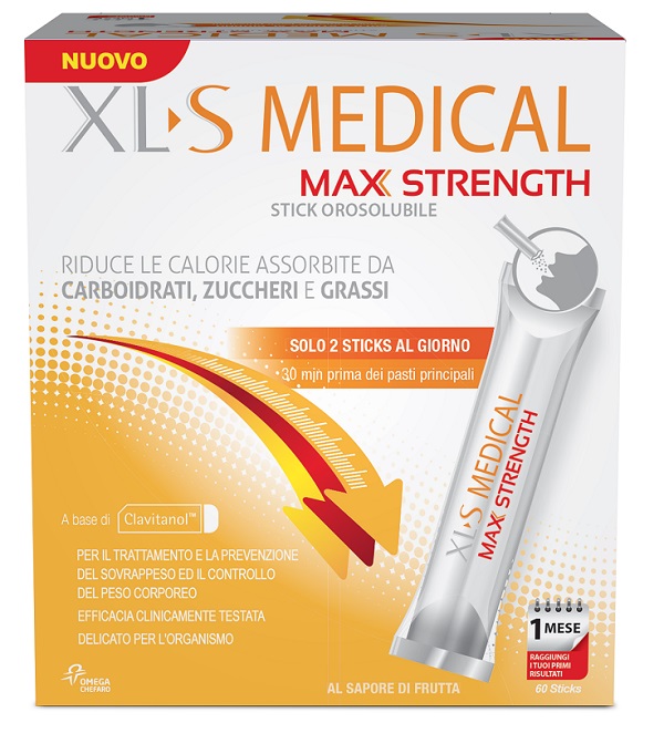 XLS MEDICAL MAX STRENGTH 60 STICK OROSOLUBILI - Farmadillo