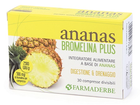 ANANAS BROMELINA PLUS 30 COMPRESSE - Farmadillo