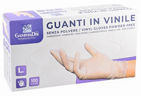 GUANTI VINILE SENZA POLVERE LARGE 100 PEZZI GAMMADIS - Farmadillo