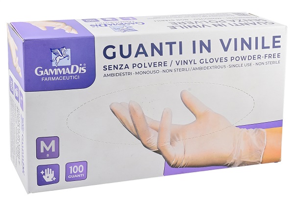 GUANTI VINILE SENZA POLVERE SMALL 100 PEZZI GAMMADIS - Farmadillo