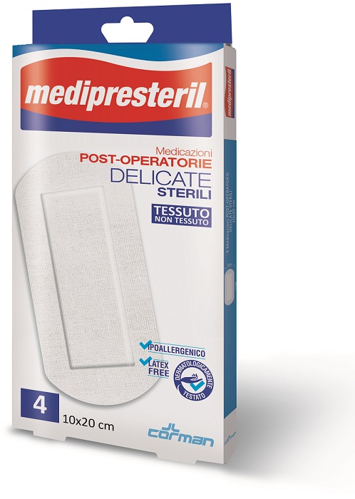 MEDICAZIONE POST OPERATORIA MEDIPRESTERIL DELICATA TNT 10X20CM 5 PEZZI - Farmadillo