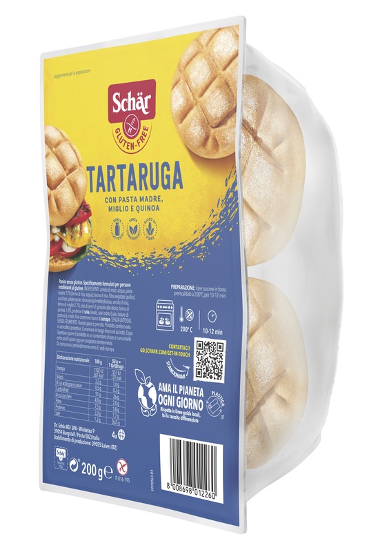 SCHAR TARTARUGA PANE SENZA LATTOSIO 200 G - Farmadillo