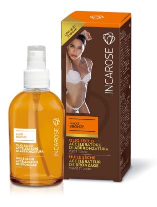 INCAROSE MAXI BRONZE OLIO SECCO ACCELERATORE DI ABBRONZATURA 125 ML - Farmadillo