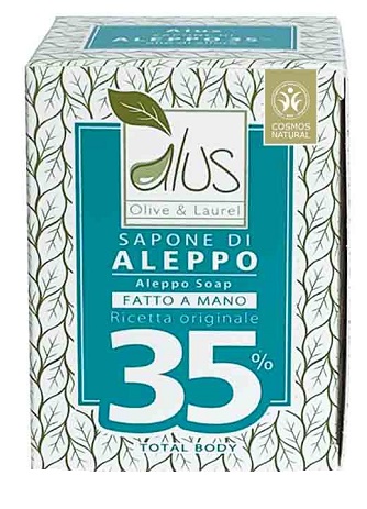 ALUS OLIVE & LAUREL SAPONE DI ALEPPO FATTO A MANO 35% 200 G - Farmadillo