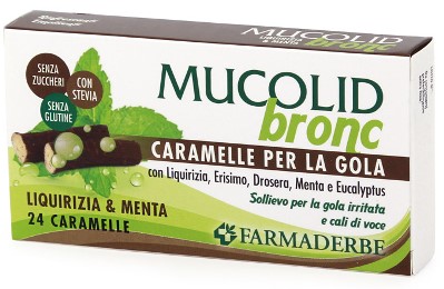 MUCOLID BRONC MENTA & LIQUIRIZIA 24 CARAMELLE - Farmadillo