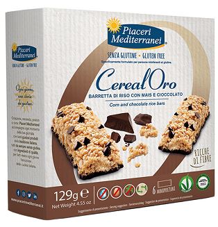 PIACERI MEDITERRANEI BARRETTA DI RISO CON MAIS E CIOCCOLATO 129 G - Farmadillo