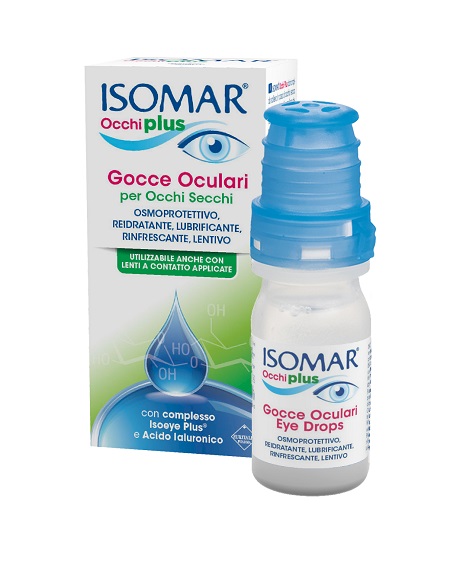 ISOMAR OCCHI PLUS GOCCE OCULARI PER OCCHI SECCHI ALL'ACIDO IALURONICO 0,25% 10 ML - Farmadillo