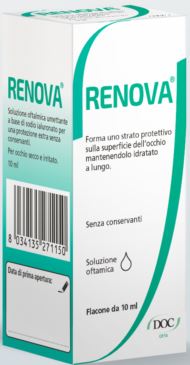 RENOVA COLLIRIO SOSTITUTO LACRIMALE A BASE DI ACIDO IALURONICO 0,4% FLACONE DA 10 ML SENZA CONSERVANTI - Farmadillo