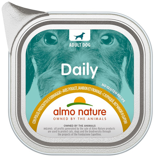 DAILY MENU DOG POLLO PROSCIUTTO FORMAGGIO 100 G - Farmadillo