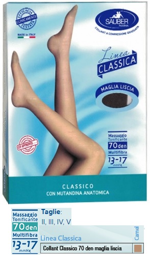 SAUBER CLASSICO COLLANT 70 DENARI MAGLIA LISCIA CAMEL 2 - Farmadillo