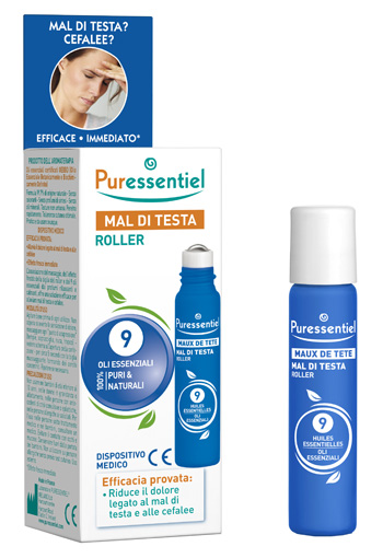PURESSENTIEL ROLLER MAL DI TESTA AI 9 OLI ESSENZIALI 5 ML - Farmadillo