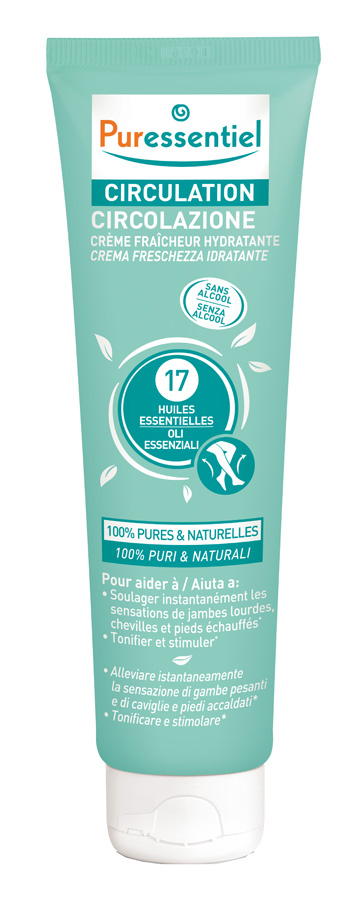 PURESSENTIEL CREMA CIRCOLAZIONE FRESCHEZZA IDRATANTE GAMBE EI STANCHI 100 ML - Farmadillo