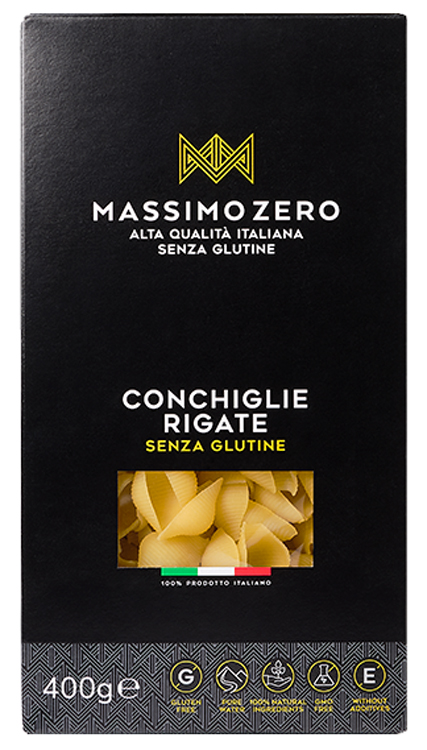 MASSIMO ZERO CONCHIGLIE RIGATE 400 G - Farmadillo