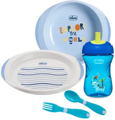 CHICCO SET PAPPA 12 MESI+ AZZURRO - Farmadillo