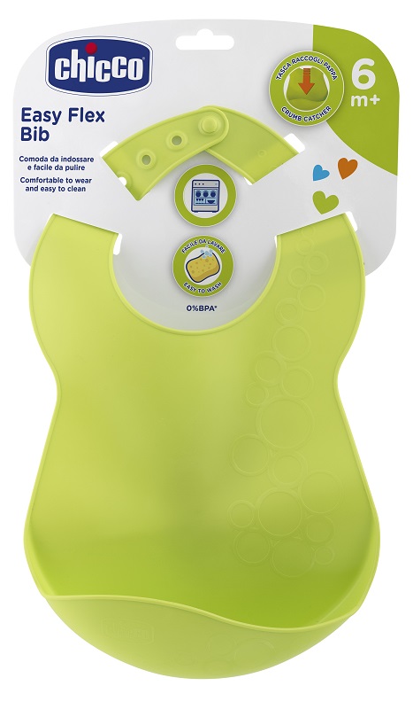 CHICCO BAVAGLINA RIGIDA 6M+ VERDE - Farmadillo