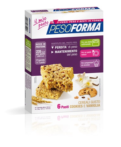 PESOFORMA BARR CEREALI COOKIES VANIGLIA 372 G - Farmadillo