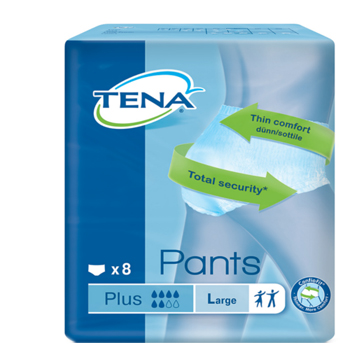 PANNOLONE PULL-UP TENA PANTS PLUS TAGLIA LARGE 8 PEZZI - Farmadillo