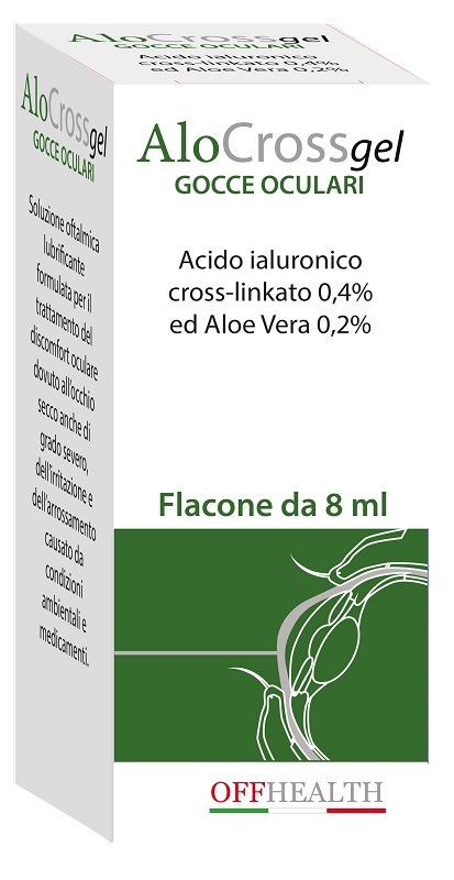 ALOCROSS GOCCE OCULARI ACIDO IALURONICO CROSS-LINKATO 0,2% E ALOE VERA 8 ML - Farmadillo