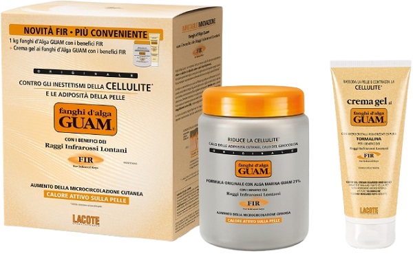 GUAM FIR FANGHI D'ALGA CONFEZIONE CONVENIENZA CON FANGHI D'ALGA GUAM FIR 1 KG + GUAM CREMA GEL FIR 200 ML - Farmadillo