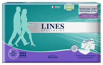 LINES SPECIALIST PANNOLINO MUTANDA MG MAXI 20 PEZZI - Farmadillo
