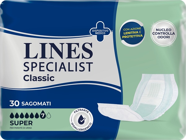 PANNOLONE LINES SPECIALIST CLASSIC SAGOMATO SUPER 30 PEZZI - Farmadillo