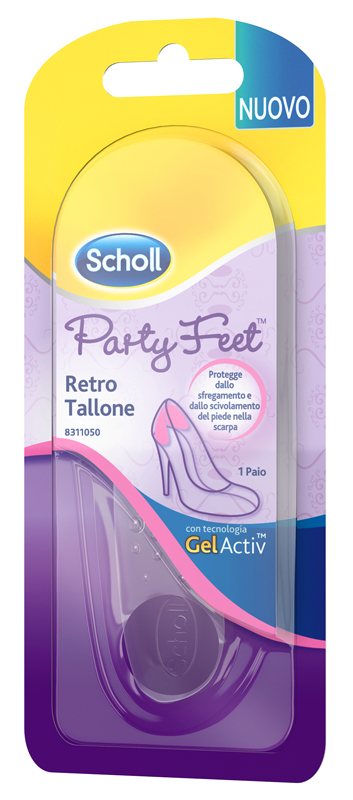 PLANTARE ORTOPEDICO PER RETRO TALLONE PARTY FEET SCHOLL GEL ACTIV 1 PAIO - Farmadillo
