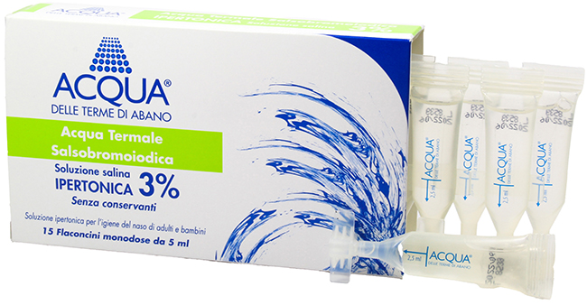 ACQUA DELLE TERME DI ABANO SOLUZIONE IPERTONICA 3% PER LAVAGGIO NASALE - Farmadillo