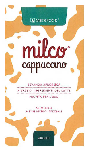 MEDIFOOD MILCO BEVANDA APROTEICA CAPPUCCINO 6 X 200 ML - Farmadillo