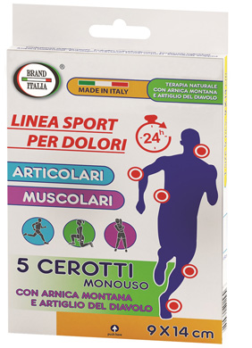 CEROTTI PER DOLORI ARTICOLARI E MUSCOLARI CON ARNICA MONTANA E ARTIGLIO DEL DIAVOLO 9X14CM 5 PEZZI - Farmadillo