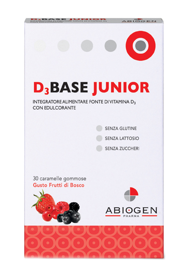 D3BASE JUNIOR 30 CARAMELLE GOMMOSE FRUTTI DI BOSCO - Farmadillo