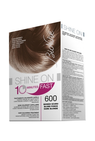 BIONIKE SHINE ON FAST TRATTAMENTO COLORANTE CAPELLI BIONDO SCURO 600 FLACONE 60 ML + TUBO 60 ML - Farmadillo