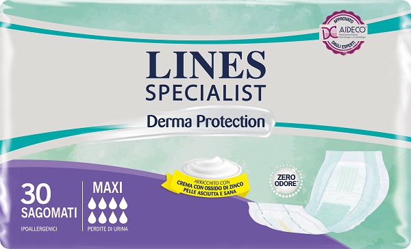 LINES SPECIALIST DERM PANNOLONE SAGOMATO MAXI 30 PEZZI - Farmadillo
