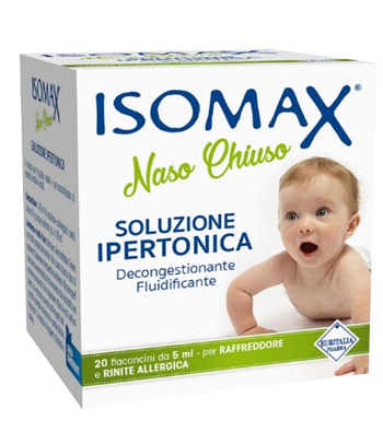 SOLUZIONE IPERTONICA ISOMAX NASO CHIUSO 20 FLACONCINI DA 5 ML - Farmadillo