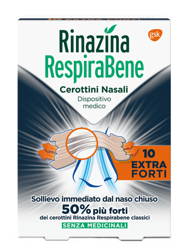RINAZINA RESPIRABENE CEROTTI NASALI EXTRA FORTI 10 PEZZI - Farmadillo