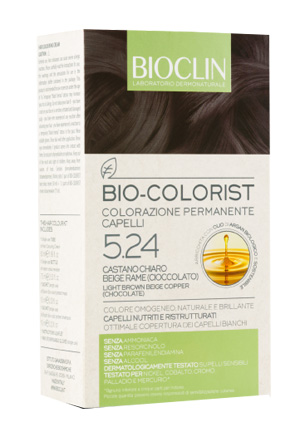 BIOCLIN BIO COLORIST 5,24 CASTANO CHIARO BEIGE RAME CIOCCOLATO - Farmadillo