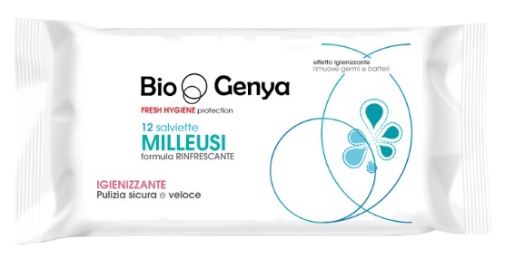 BIOGENYA FRESH HYGIENE PROTECTION 12 SALVIETTE MILLEUSI RINFRESCANTE IGIENIZZANTE - Farmadillo