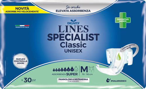PANNOLONE MUTANDINA LINES SPECIALIST CLASSIC SUPER ULTRA MM 30 PEZZI - Farmadillo